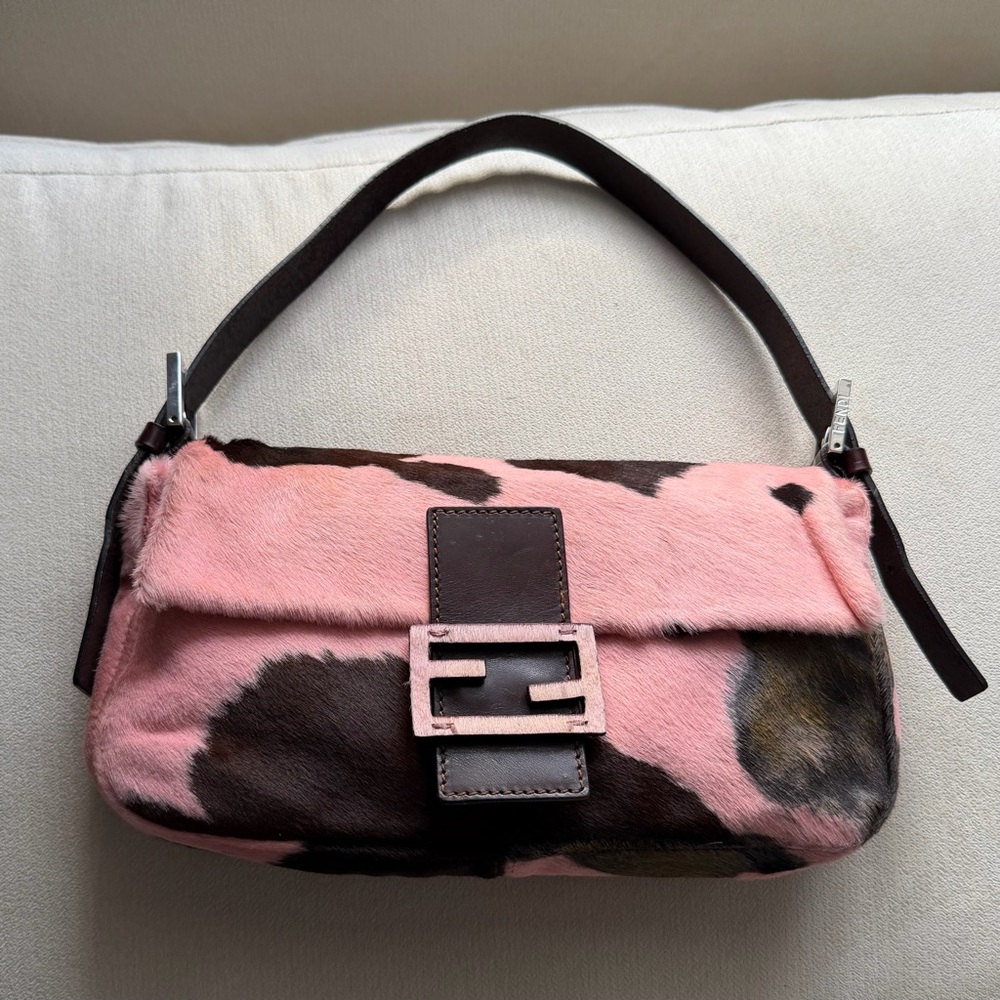 -SOLD-  Fendi Pink Ponyhair Baguette